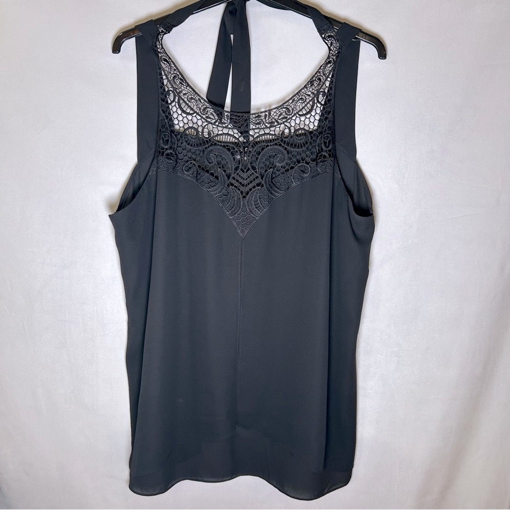 Women’s City Chic Black Sleeveless Blouse, Tank Top, Lace Detail. Size 20